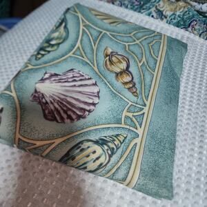 VINTAGE DAN RIVER NWOT KING SIZE FLAT SEASHELL 180 THREAD SHEET